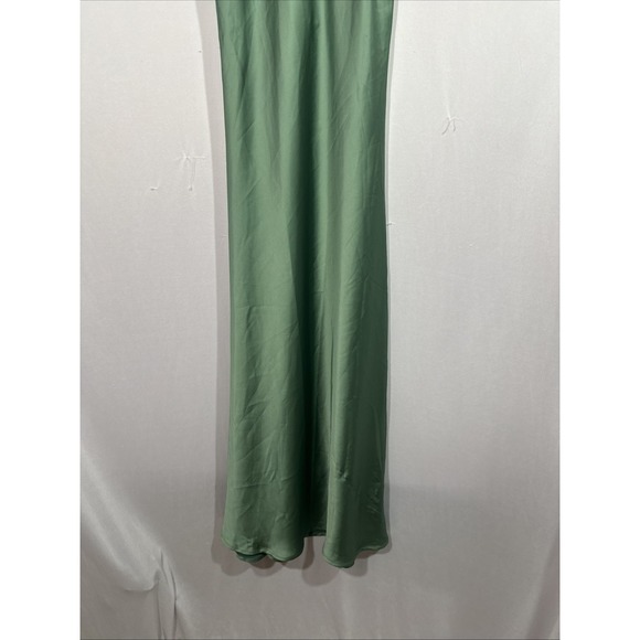 NWD Know One Cares [ Small ] Satin Bias Cut Maxi Dress in Green #7119 - Picture 11 of 16